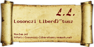 Losonczi Liberátusz névjegykártya